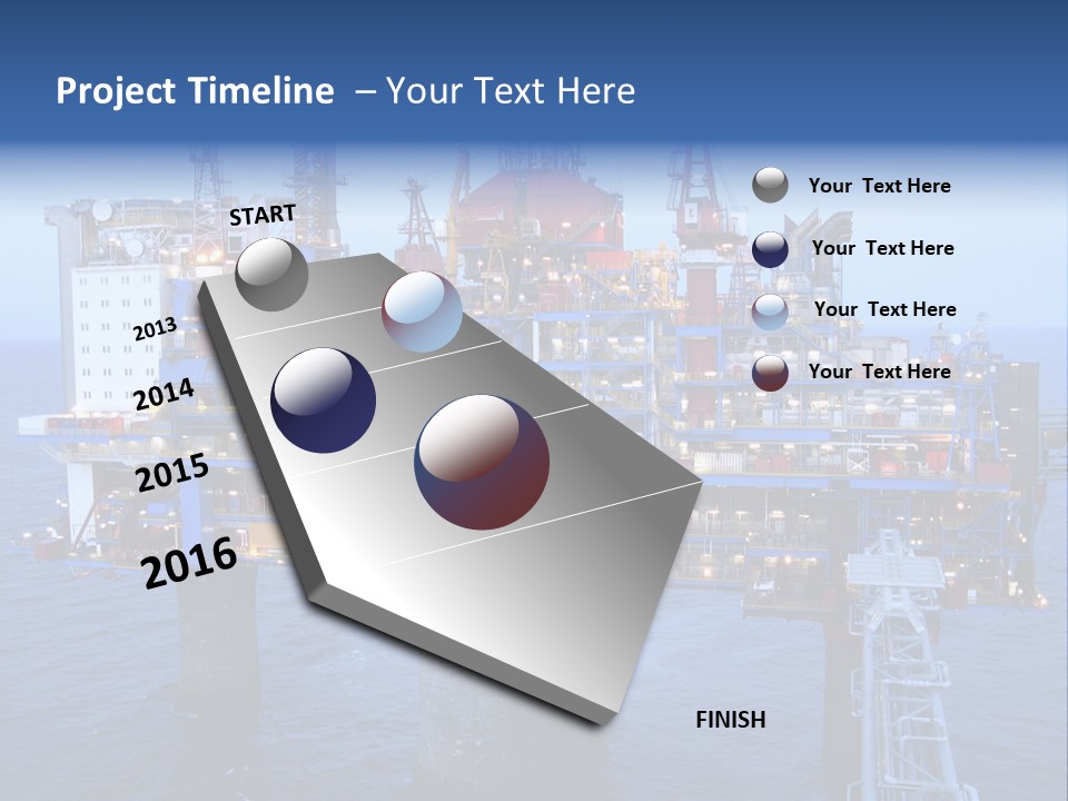 Oil Platform Concrete PowerPoint Template