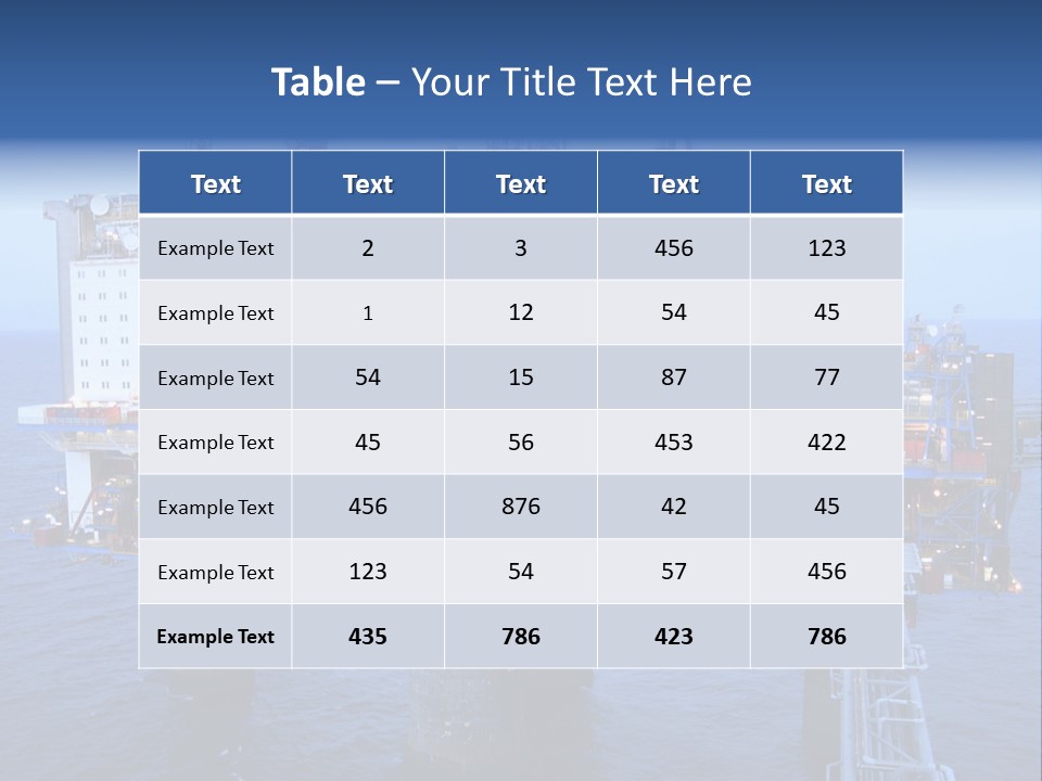 Oil Platform Concrete PowerPoint Template
