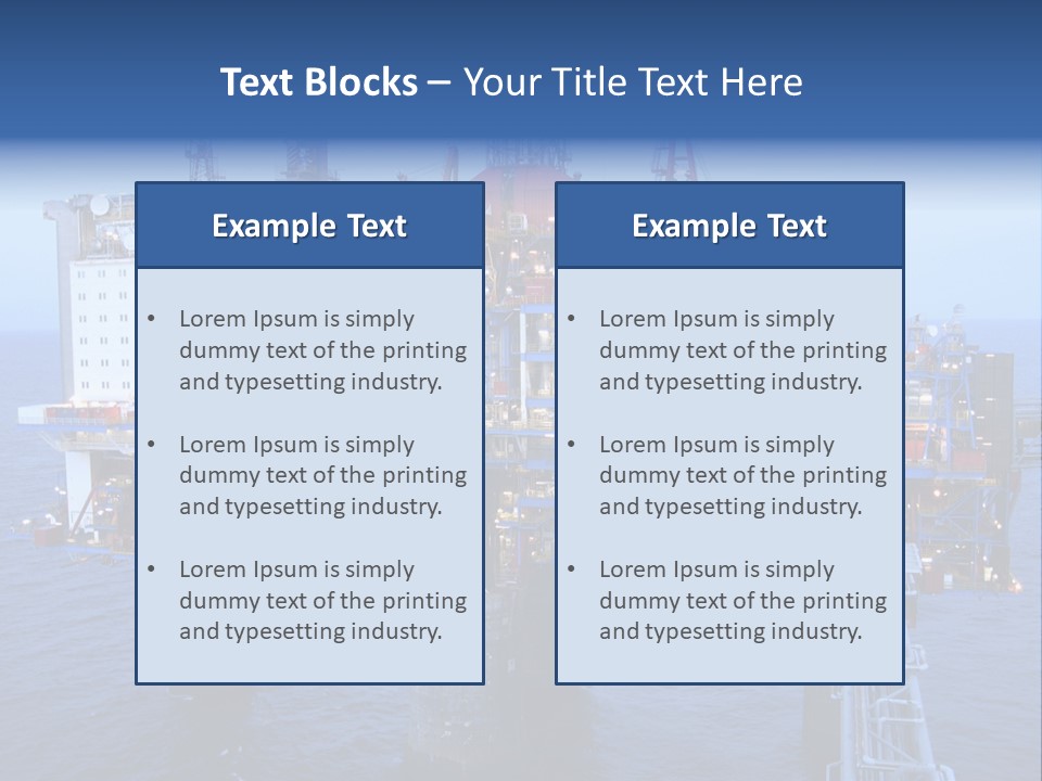 Oil Platform Concrete PowerPoint Template