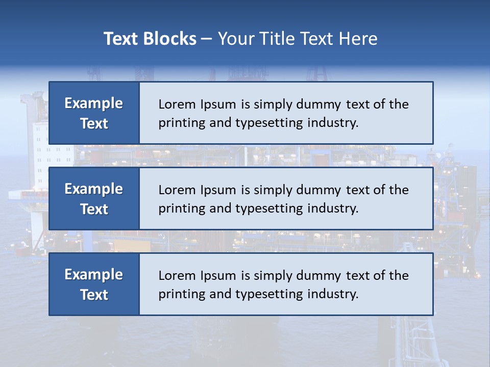 Oil Platform Concrete PowerPoint Template