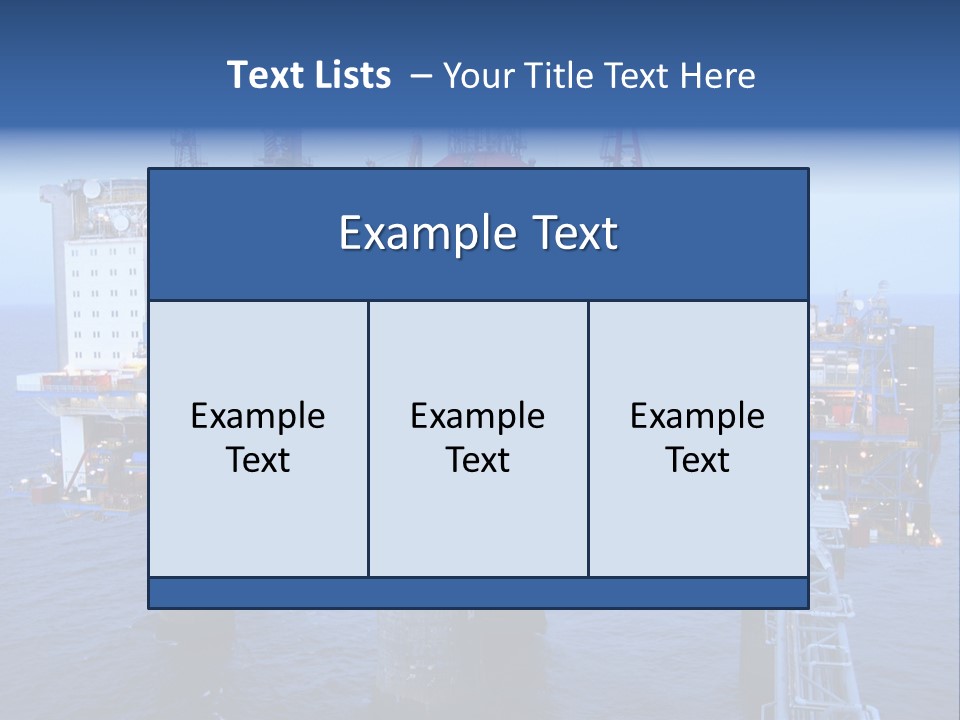 Oil Platform Concrete PowerPoint Template
