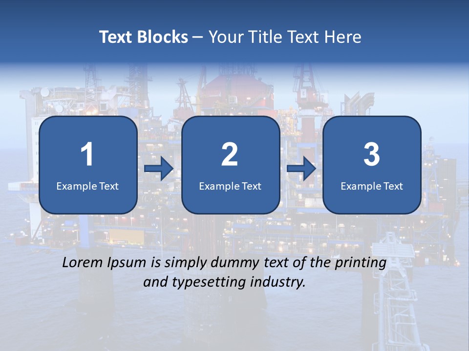 Oil Platform Concrete PowerPoint Template