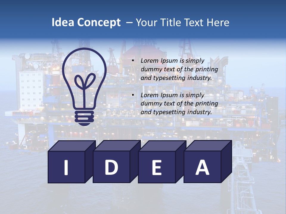 Oil Platform Concrete PowerPoint Template