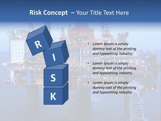 Oil Platform Concrete PowerPoint Template