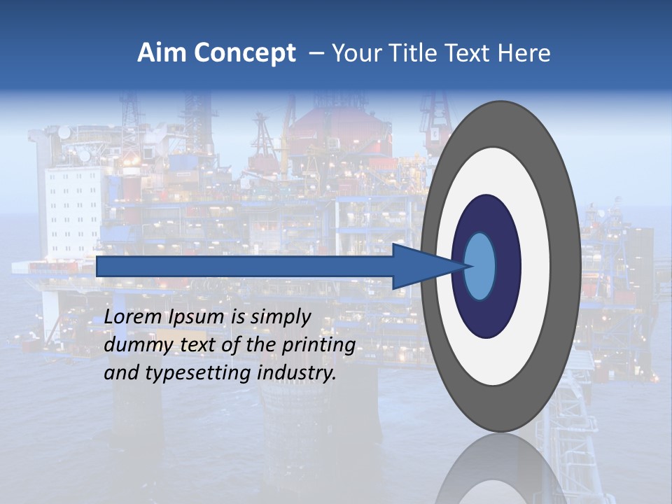Oil Platform Concrete PowerPoint Template