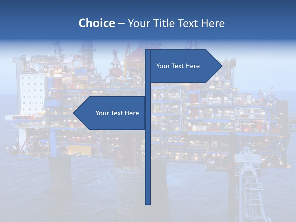 Oil Platform Concrete PowerPoint Template