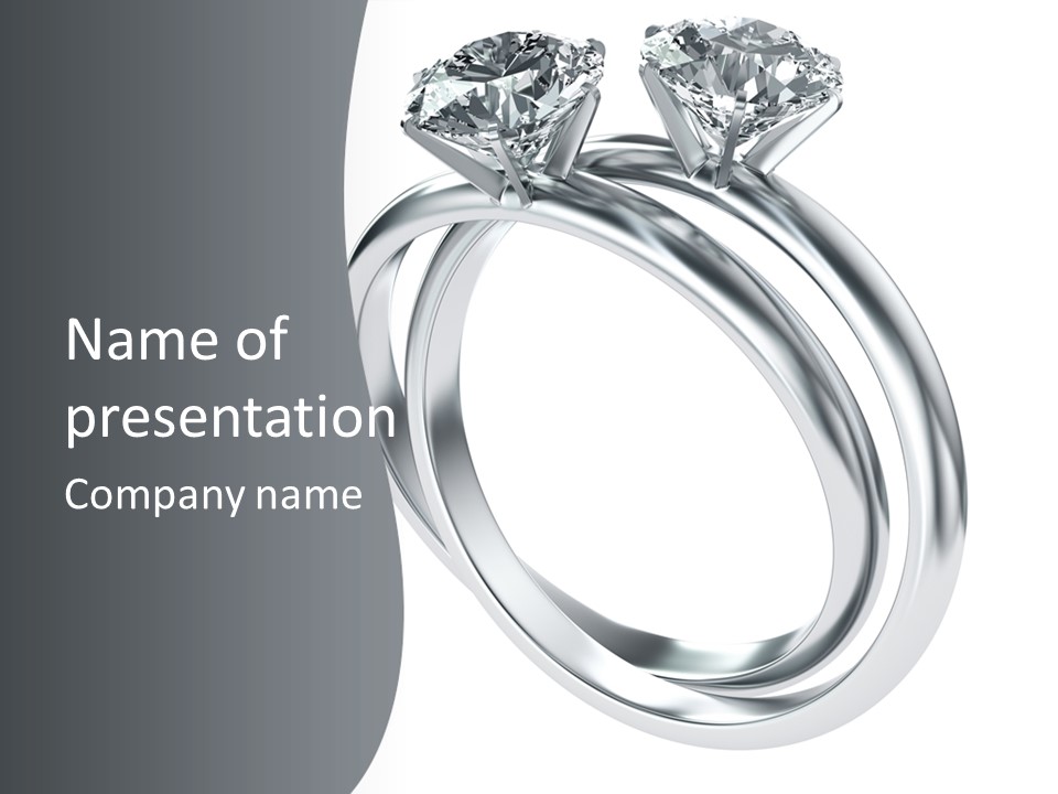 Marriage Render Jewelry PowerPoint Template