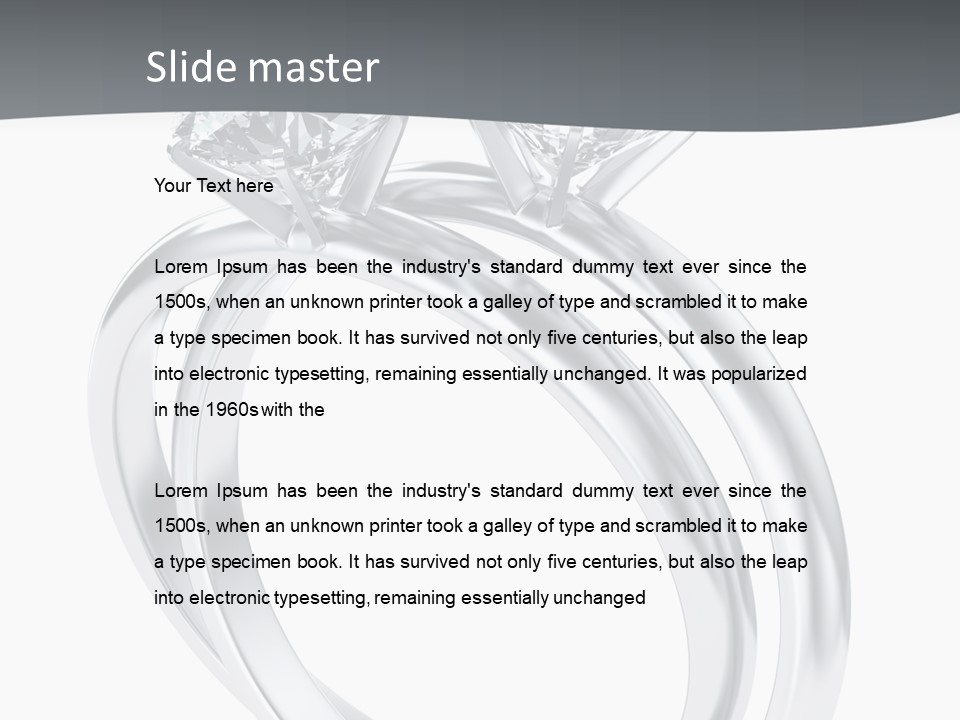 Marriage Render Jewelry PowerPoint Template