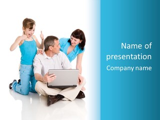 Happy Woman Consulting PowerPoint Template