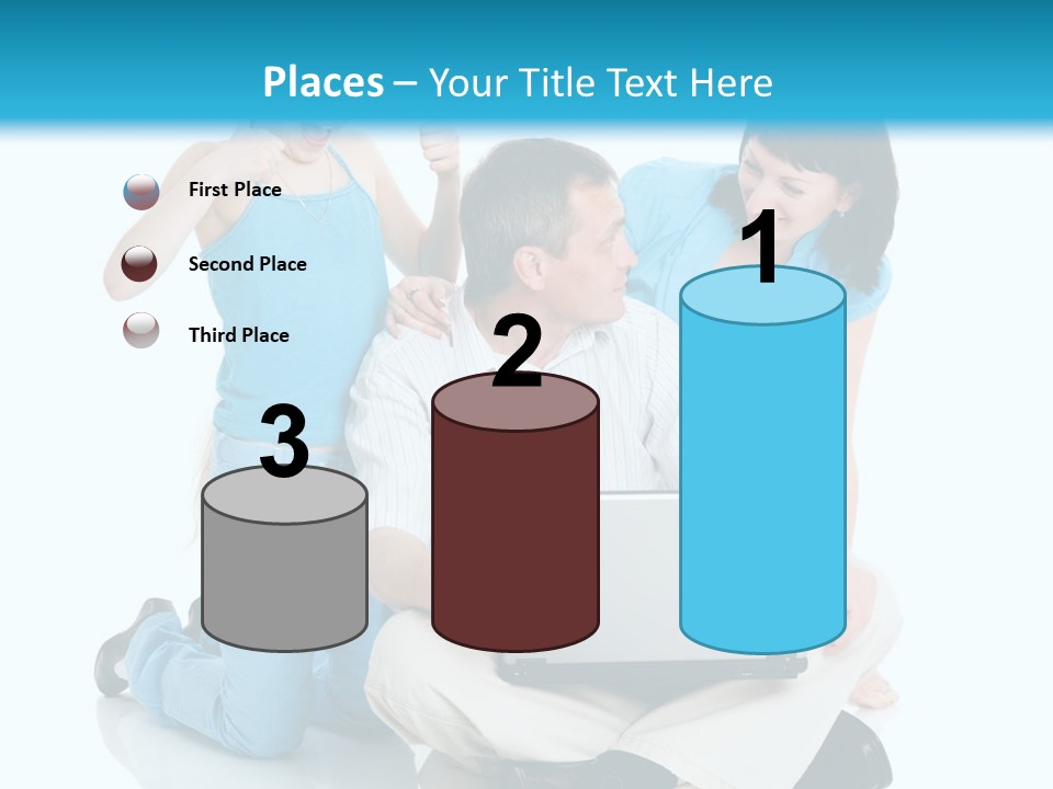 Happy Woman Consulting PowerPoint Template