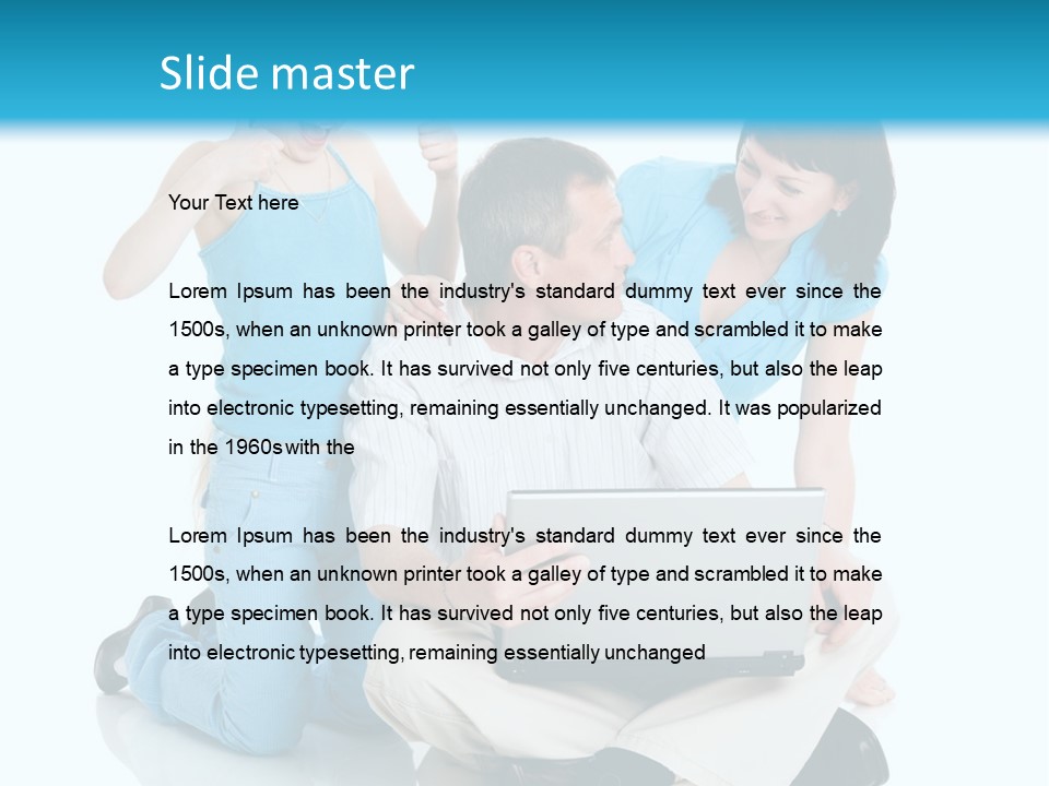 Happy Woman Consulting PowerPoint Template