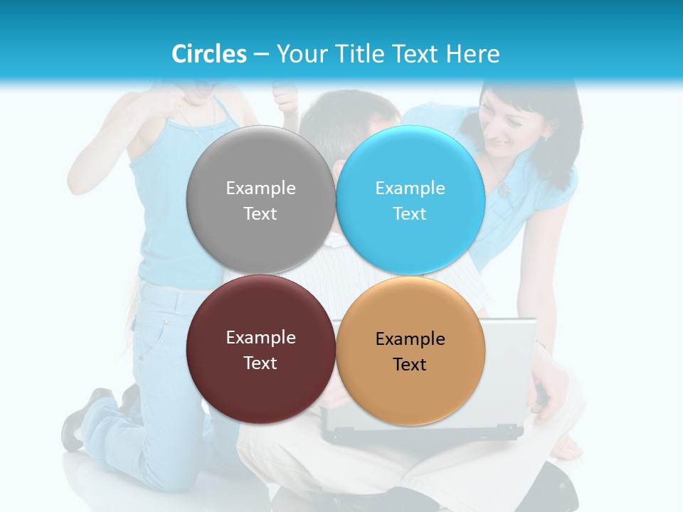 Happy Woman Consulting PowerPoint Template