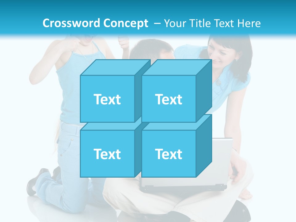 Happy Woman Consulting PowerPoint Template