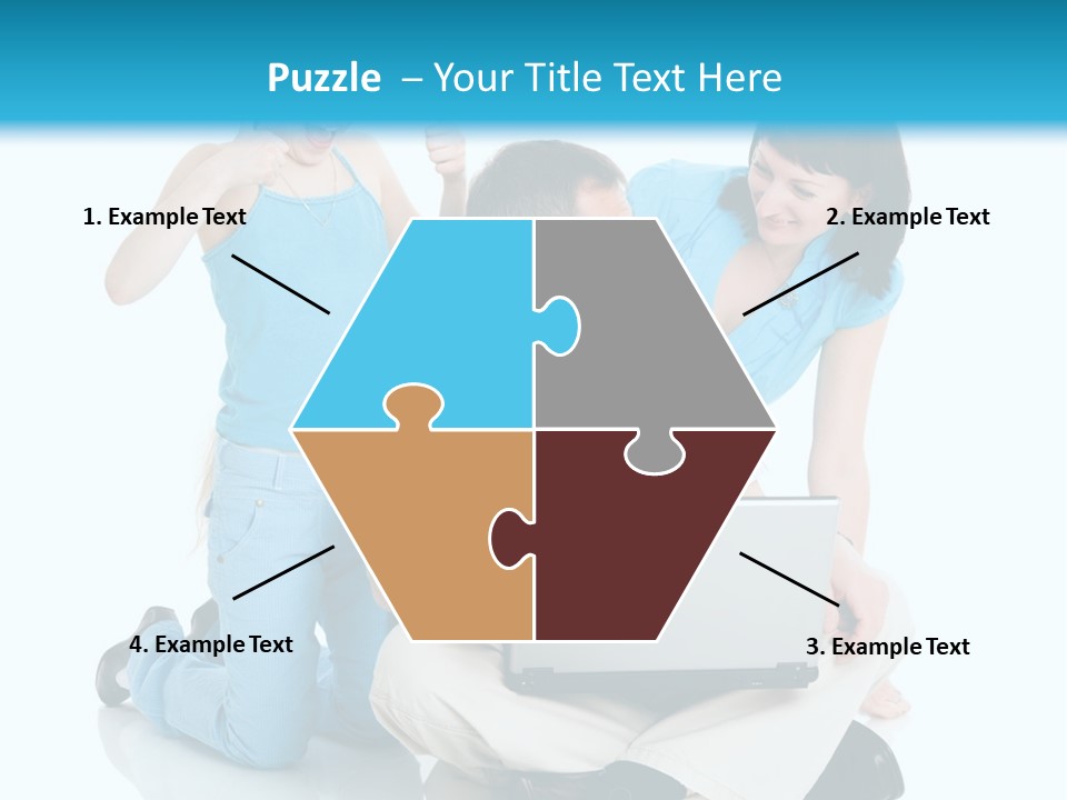 Happy Woman Consulting PowerPoint Template