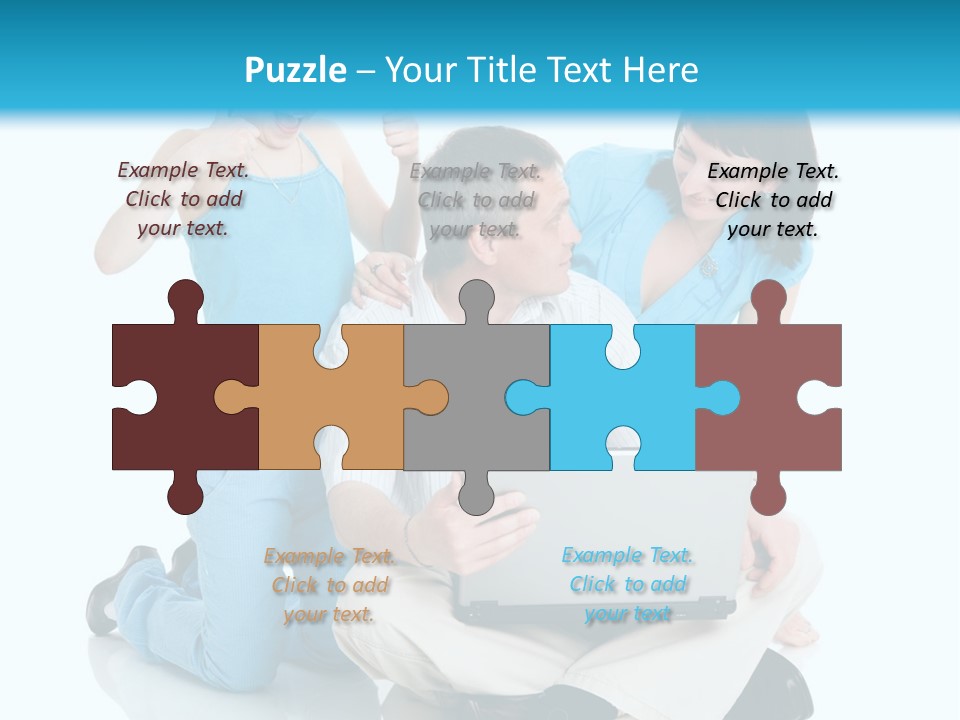 Happy Woman Consulting PowerPoint Template