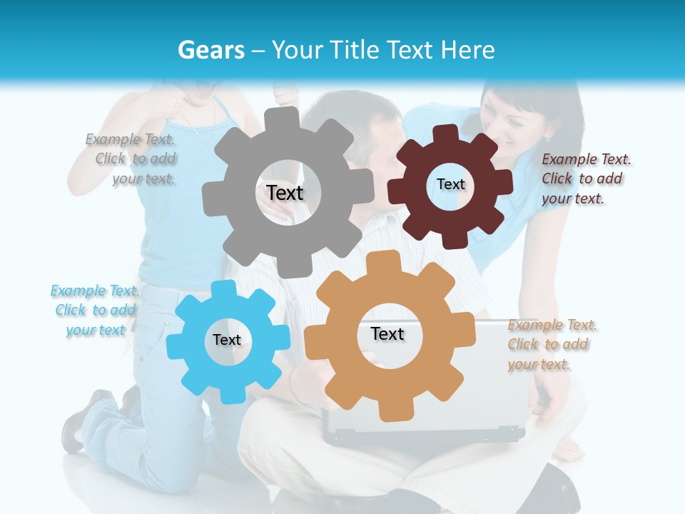 Happy Woman Consulting PowerPoint Template