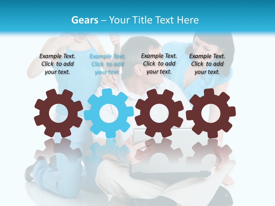 Happy Woman Consulting PowerPoint Template