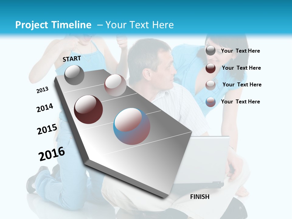 Happy Woman Consulting PowerPoint Template