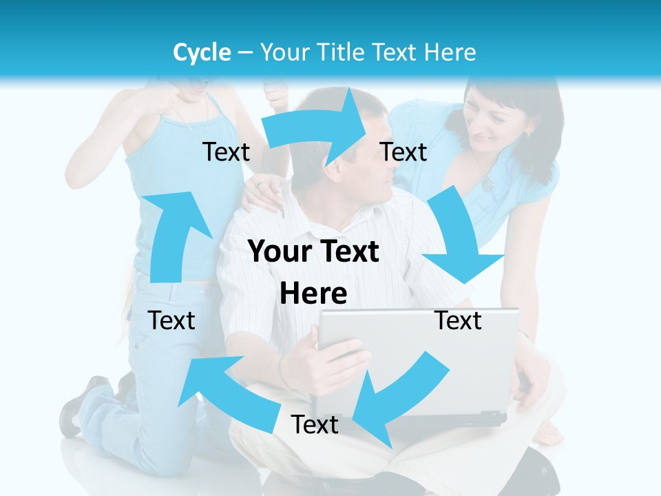 Happy Woman Consulting PowerPoint Template