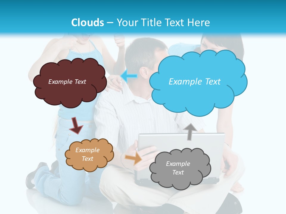 Happy Woman Consulting PowerPoint Template