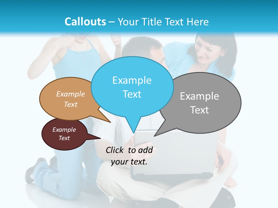 Happy Woman Consulting PowerPoint Template