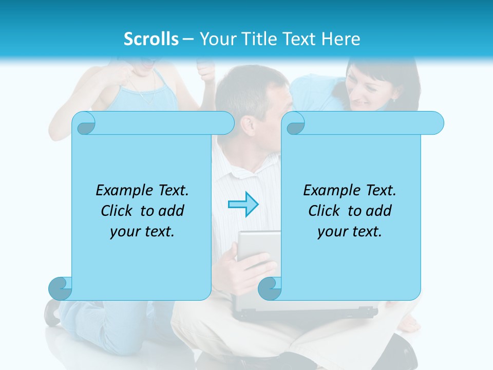 Happy Woman Consulting PowerPoint Template