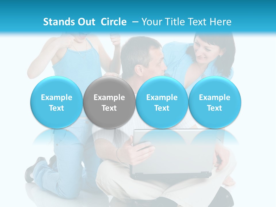 Happy Woman Consulting PowerPoint Template