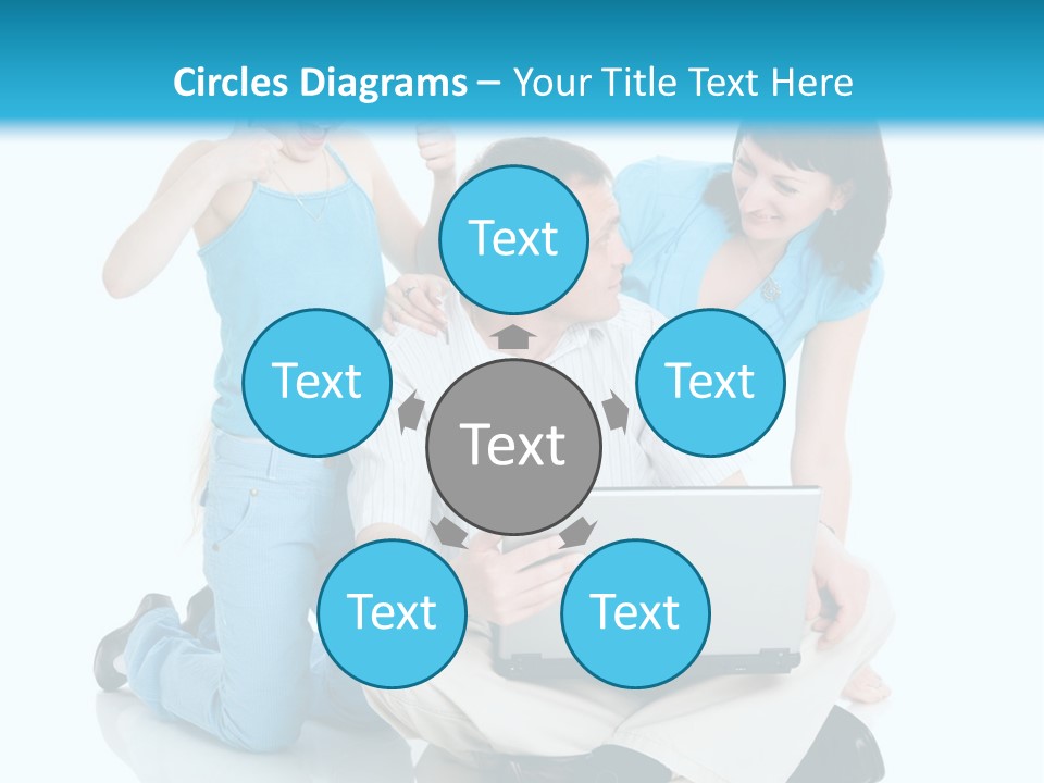 Happy Woman Consulting PowerPoint Template