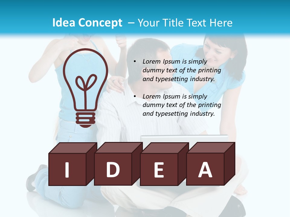 Happy Woman Consulting PowerPoint Template