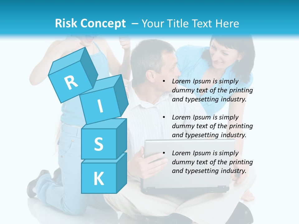 Happy Woman Consulting PowerPoint Template