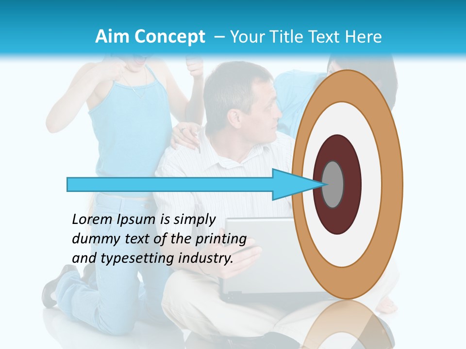 Happy Woman Consulting PowerPoint Template