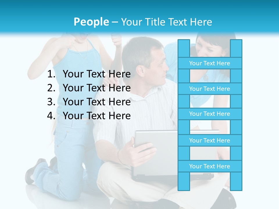 Happy Woman Consulting PowerPoint Template