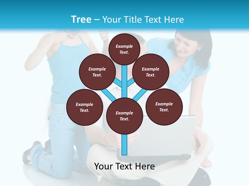 Happy Woman Consulting PowerPoint Template