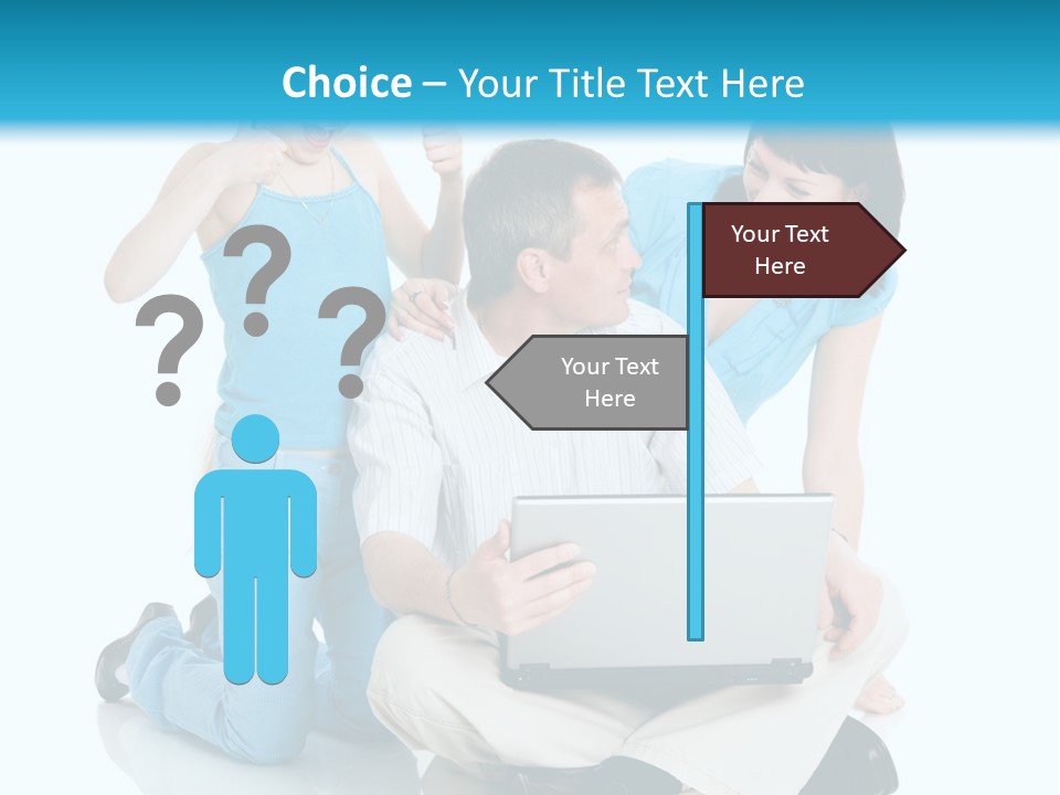 Happy Woman Consulting PowerPoint Template