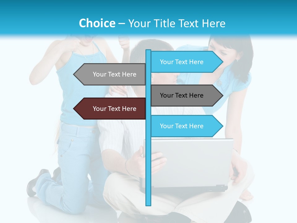 Happy Woman Consulting PowerPoint Template