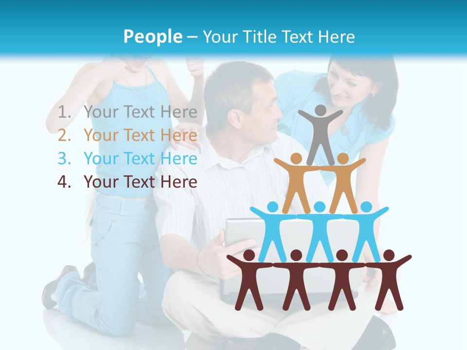 Happy Woman Consulting PowerPoint Template