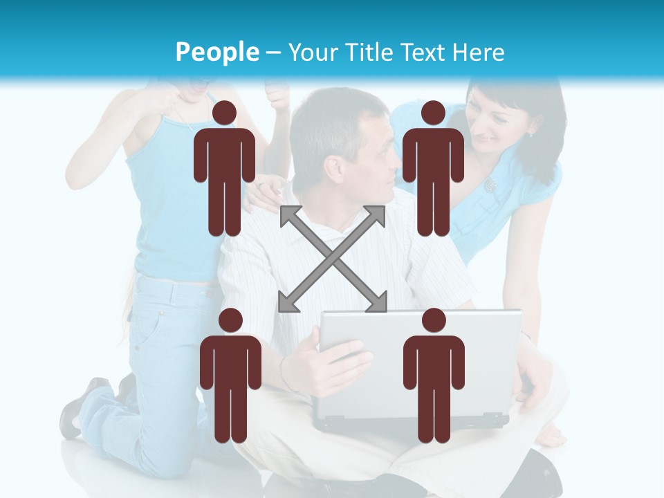 Happy Woman Consulting PowerPoint Template