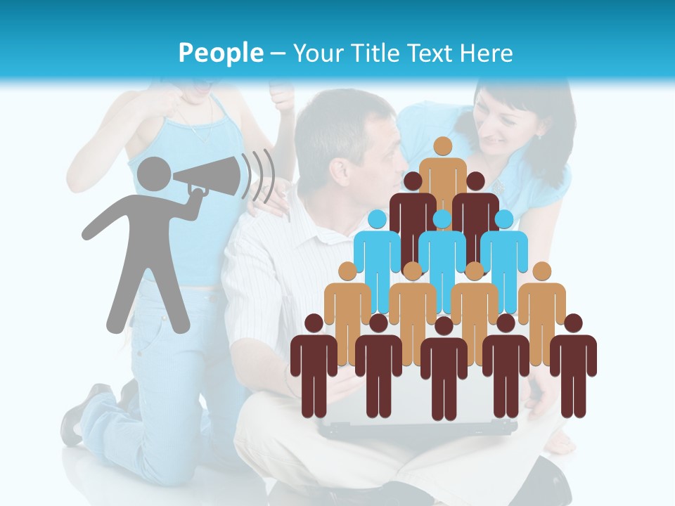 Happy Woman Consulting PowerPoint Template