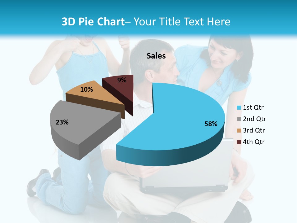 Happy Woman Consulting PowerPoint Template