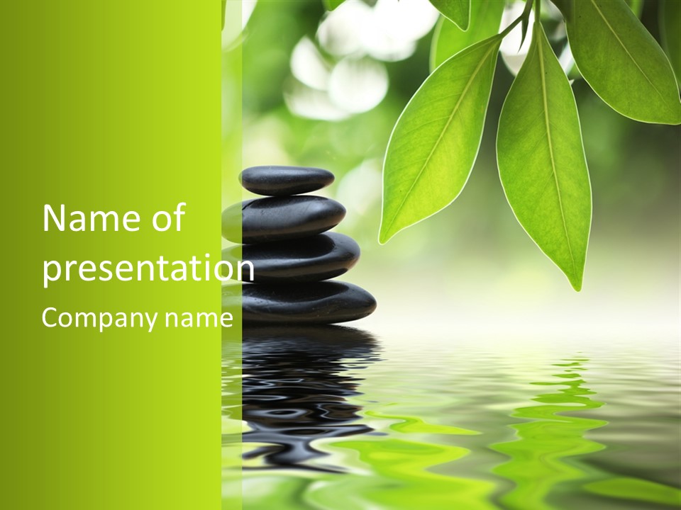 Buddhism Fresh Pure PowerPoint Template