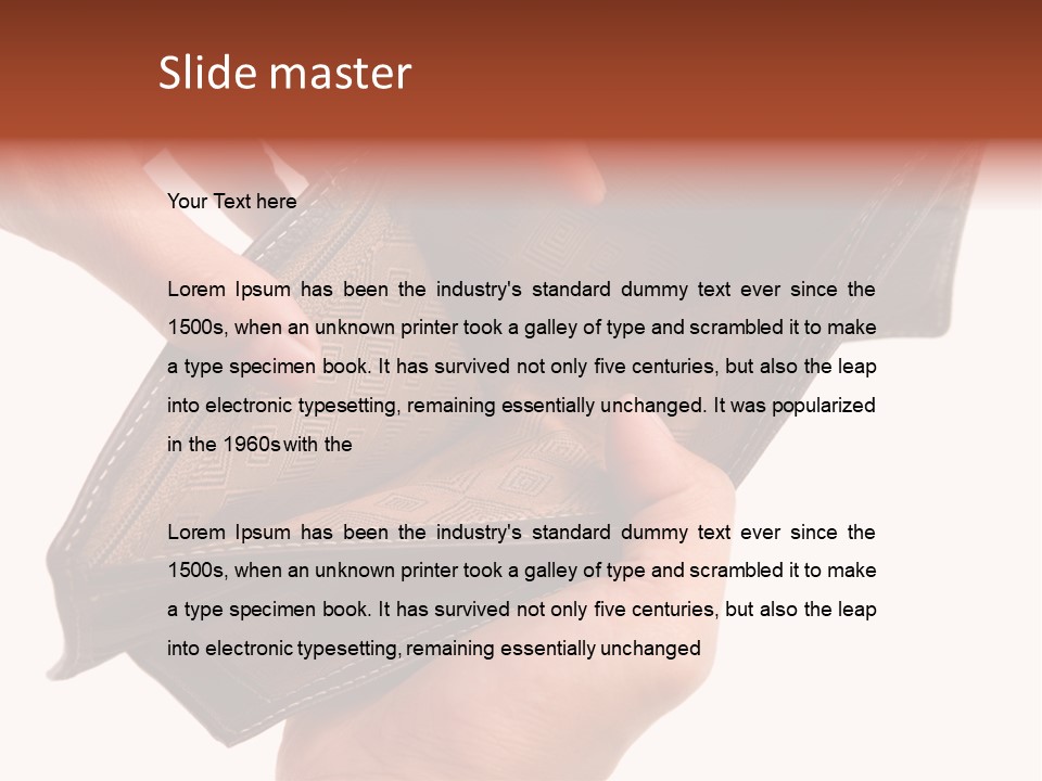 Horizontal Hand Open PowerPoint Template