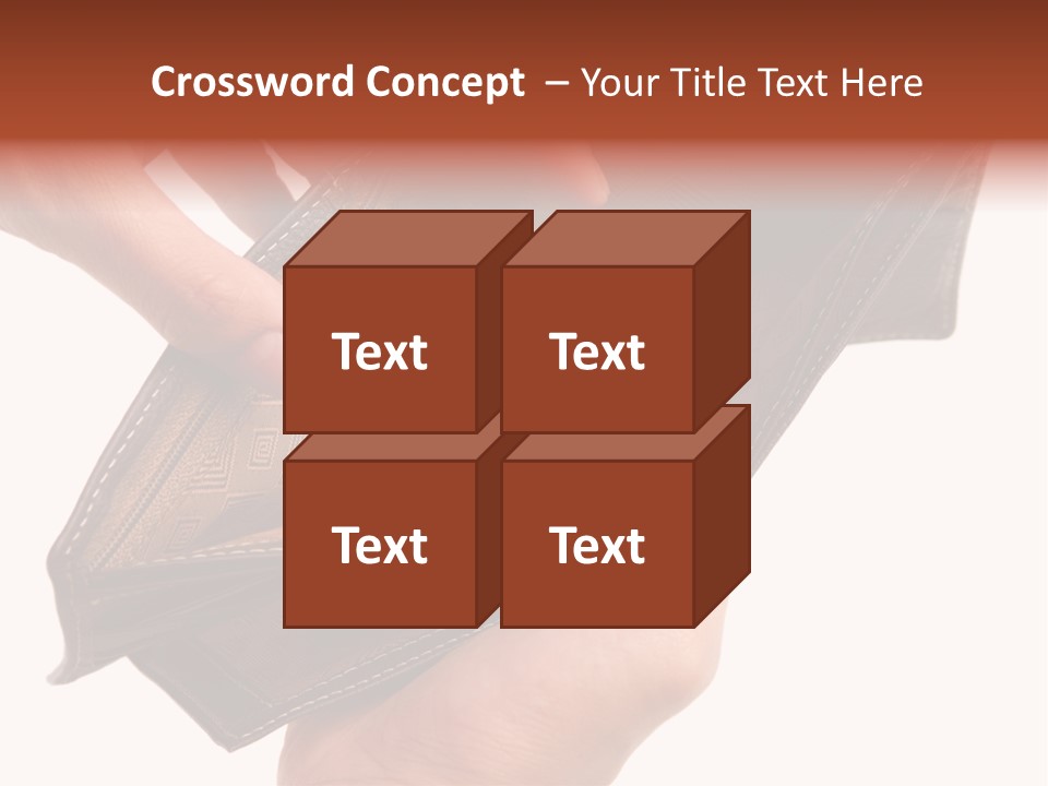 Horizontal Hand Open PowerPoint Template