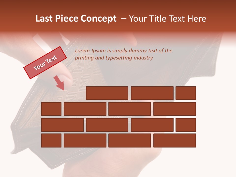 Horizontal Hand Open PowerPoint Template