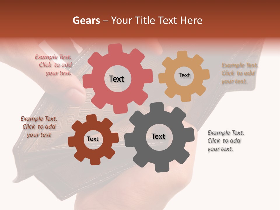 Horizontal Hand Open PowerPoint Template