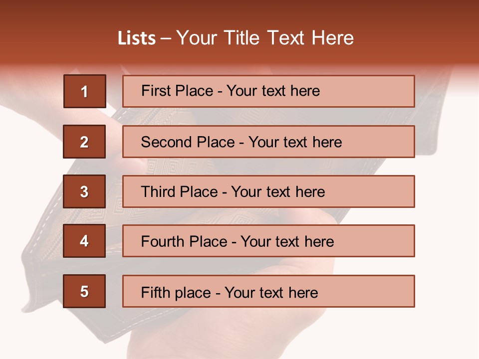 Horizontal Hand Open PowerPoint Template