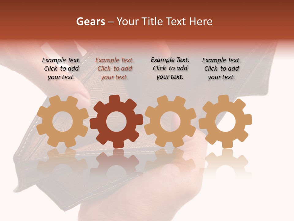 Horizontal Hand Open PowerPoint Template