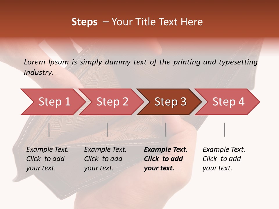 Horizontal Hand Open PowerPoint Template