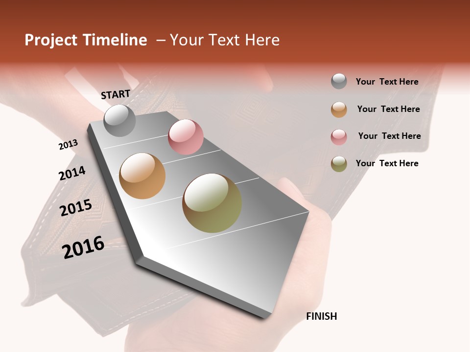 Horizontal Hand Open PowerPoint Template