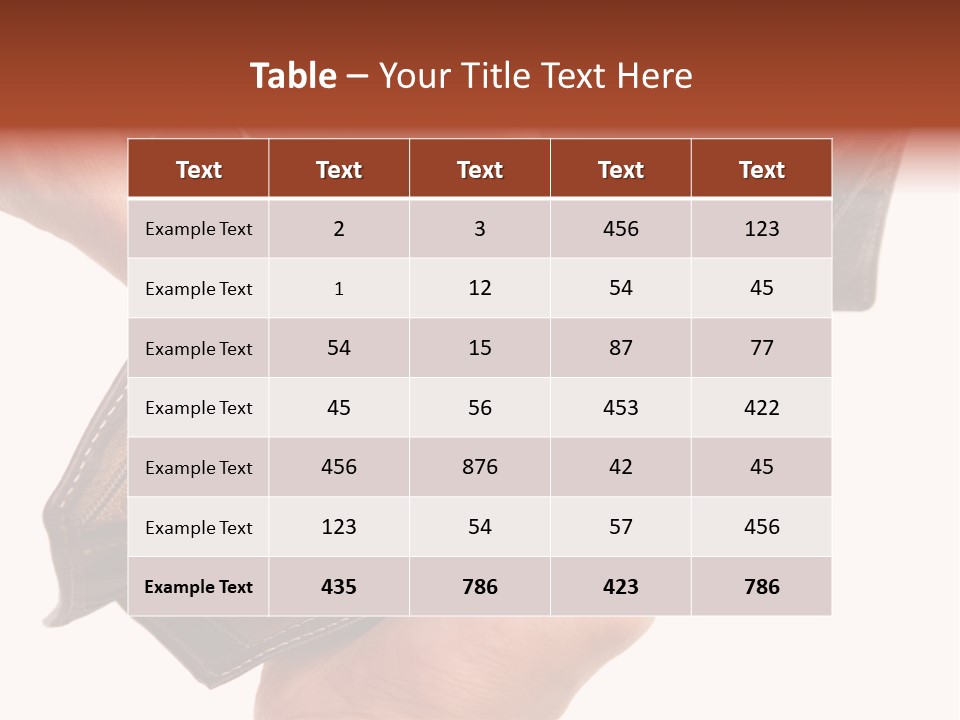 Horizontal Hand Open PowerPoint Template