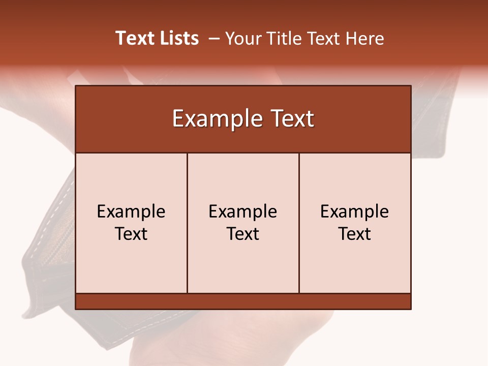 Horizontal Hand Open PowerPoint Template